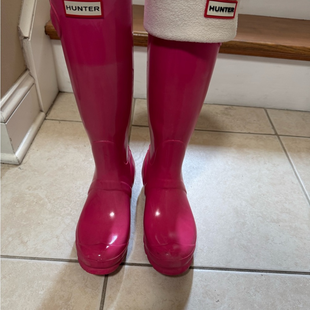 Hunter Fuchsia Tall Boots